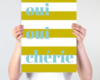 Recycling Print A3 - Limited Edition - Posters - Print - Oui, oui, chérie - Series 02 by LouSissyArt, minimalist