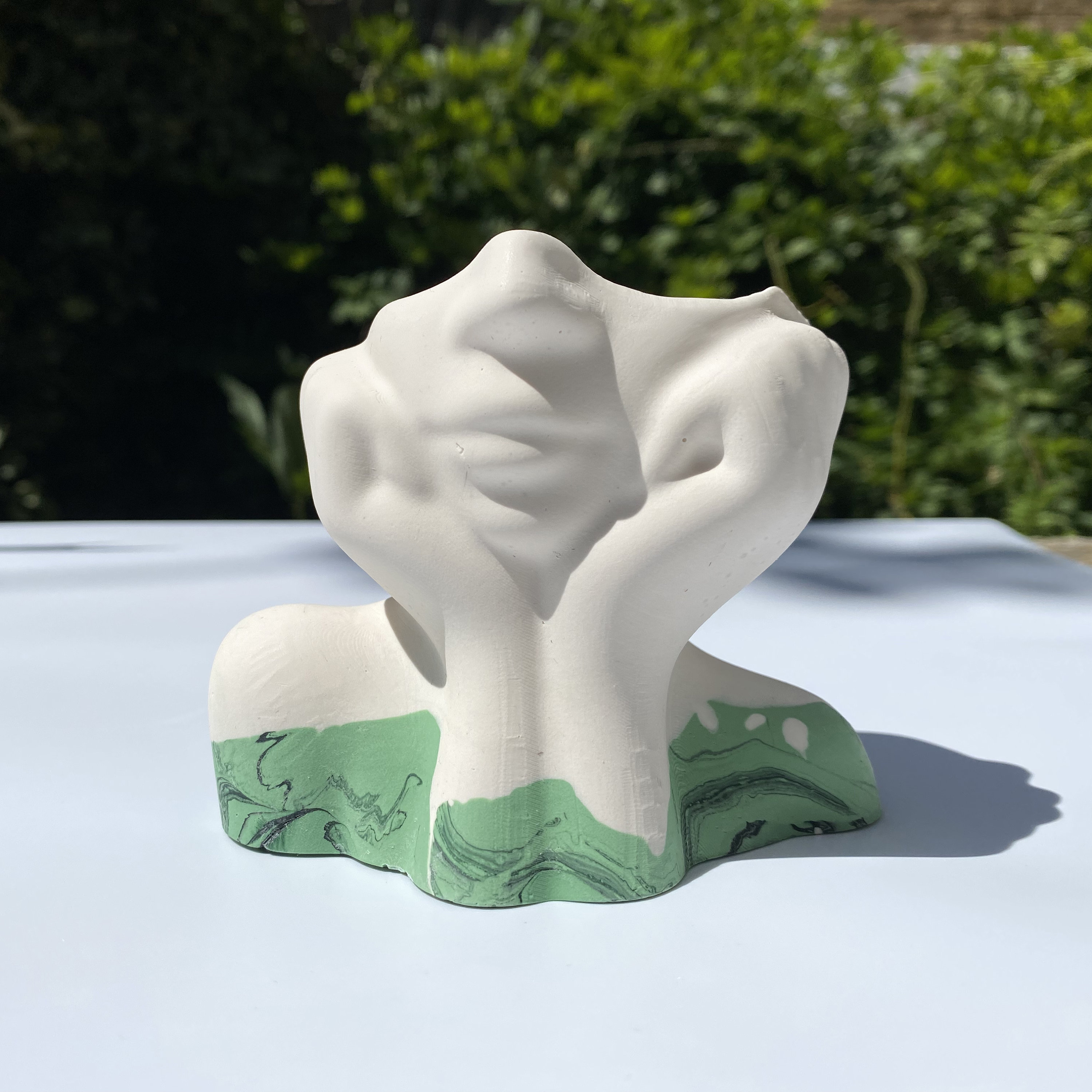 Vaso Con Testa Di Ragazza In Resina – Per Piante Grasse, Decorazione Interni/Esterni, 12x8.5x18.5cm