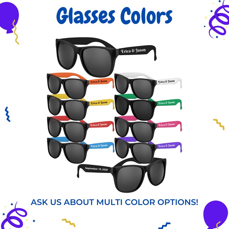 Personalized Wedding Sunglasses Bulk Etsy