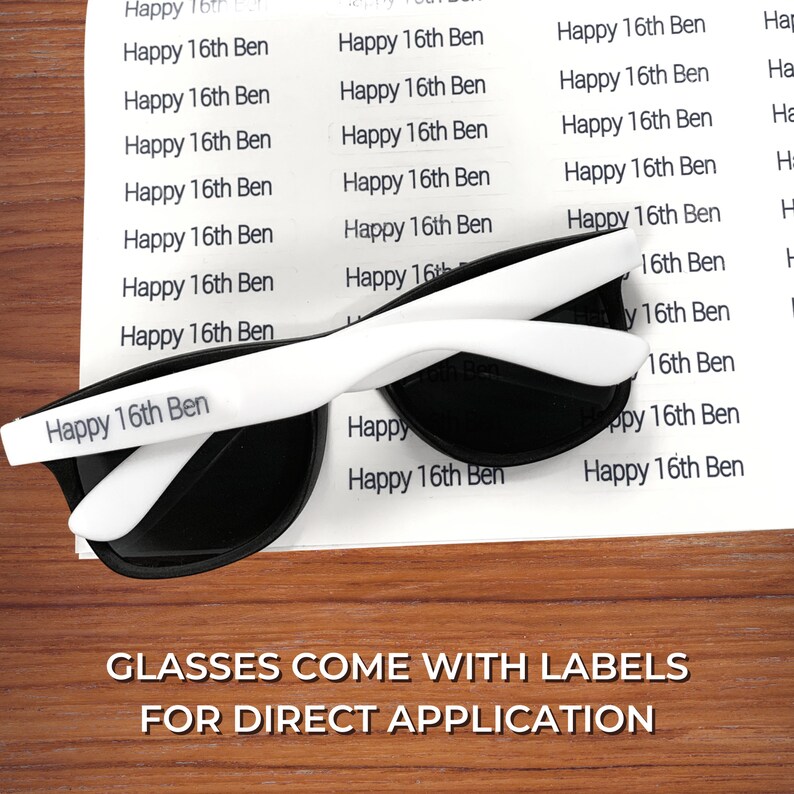 Personalized Malibu Style Birthday Party Sunglasses Bulk Etsy