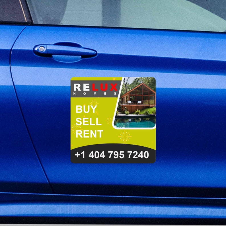 Custom Real Estate Car Sign Perfect for Promoting Etsy