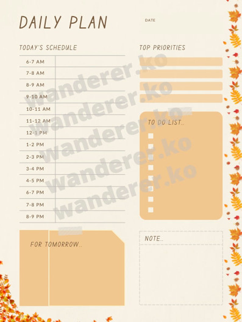 Daily Plan, Digital Planner, Good Notes Planner, iPad Planner ...
