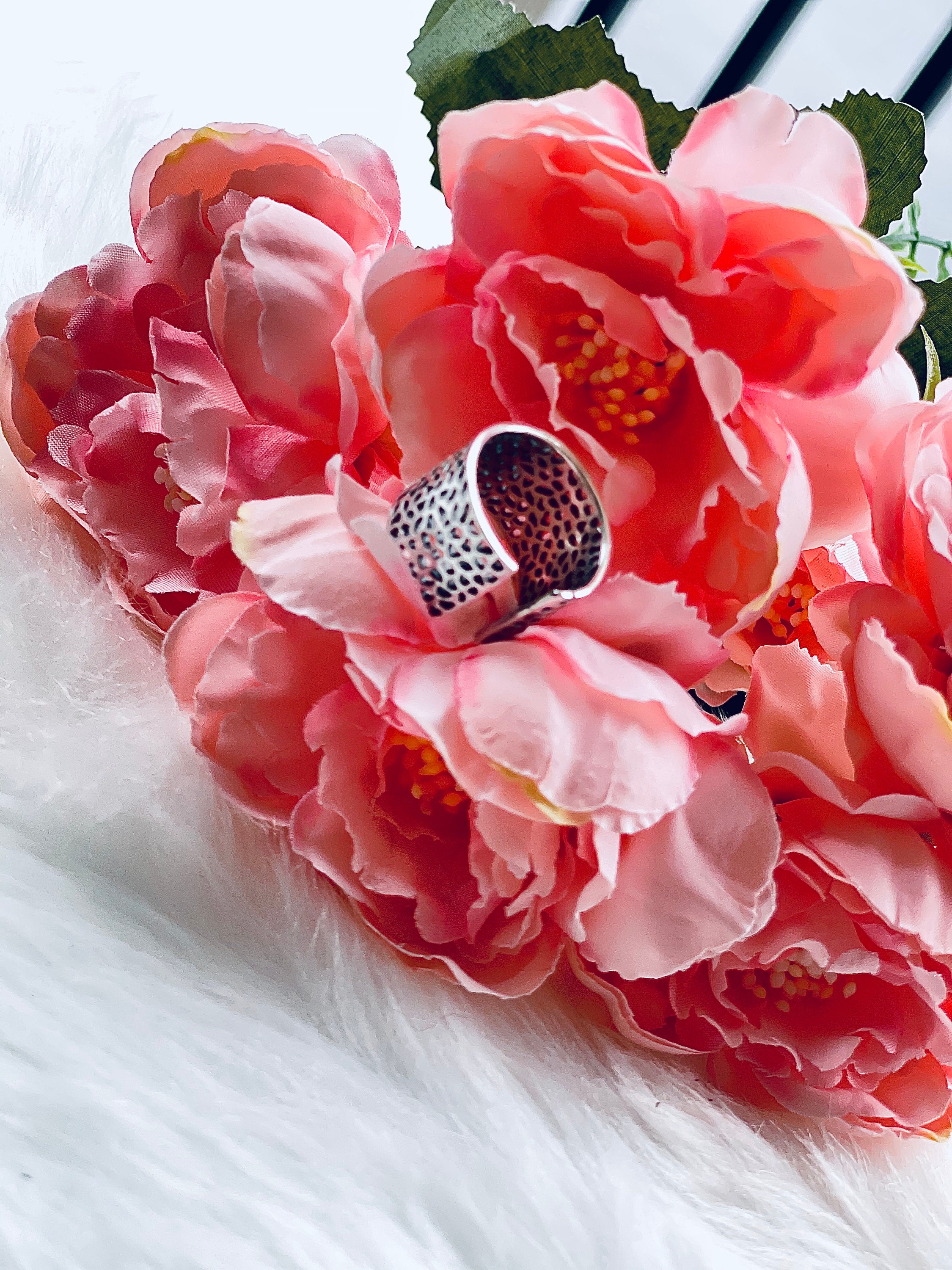 Anillo Ajustable Abierto Abrazo Para Mujer Plata Solida 925