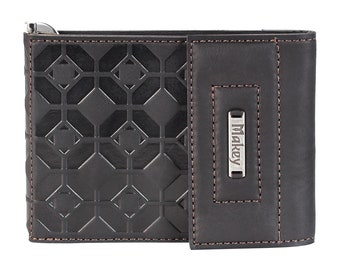 Makey Wallet Men'sGenuine Leather Bi-fold Money Clip Wallet Slim Card Holders