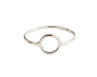 Sterling Silver 925 Karma Open Circle Ring From Bali