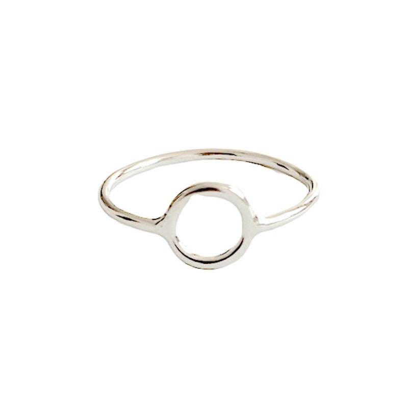 Sterling Silver 925 Karma Open Circle Ring From Bali image 1