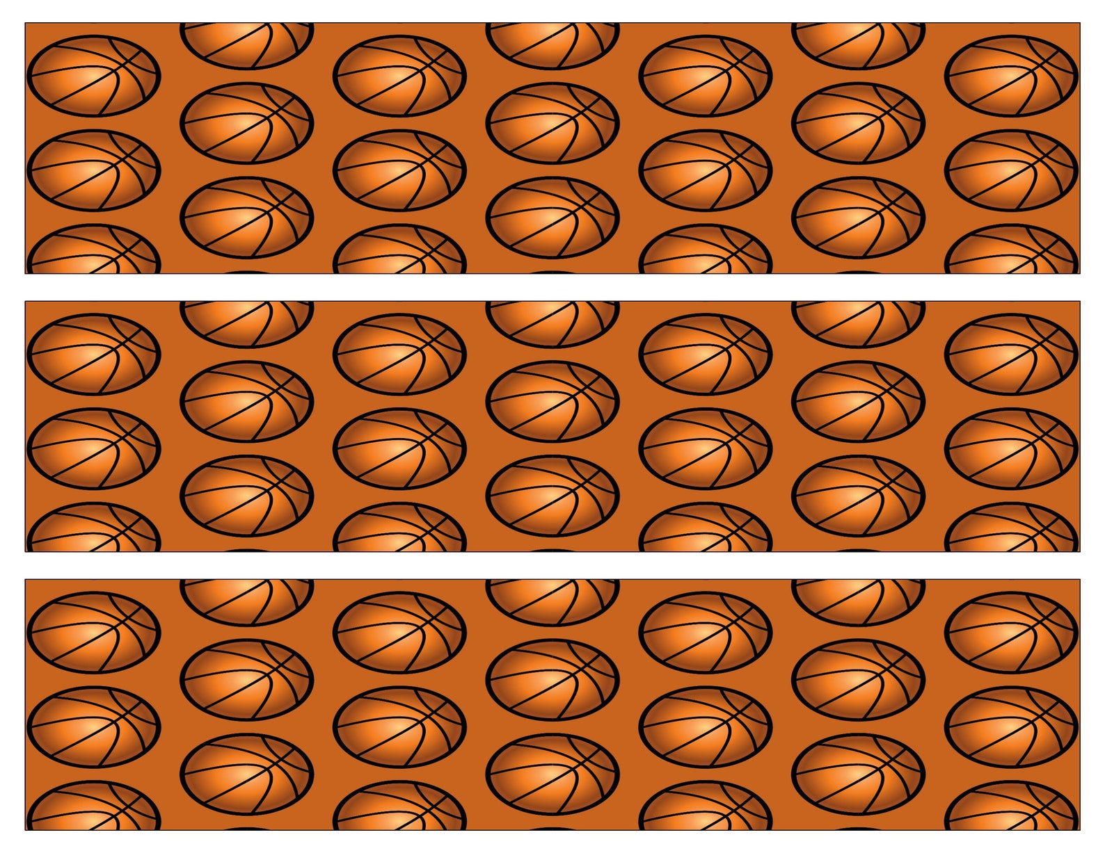 Basketball Bulletin Board Border 4 Printable Designs Etsy