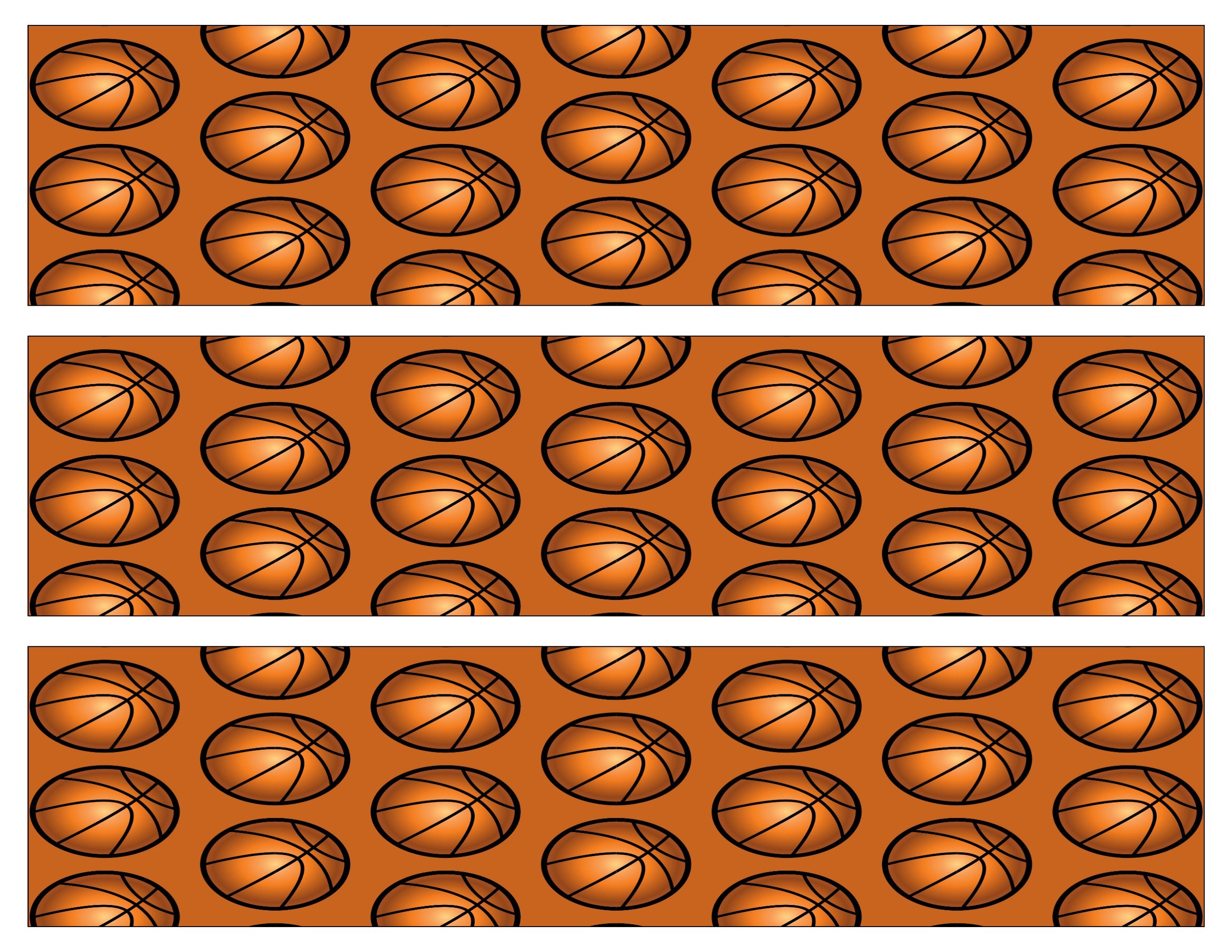 Basketball Bulletin Board Border 4 Printable Designs Etsy