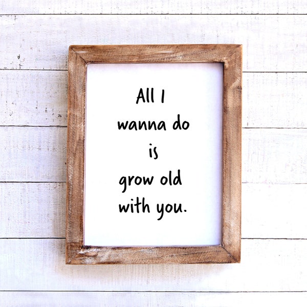 Grow Old With You Wedding Singer Lyrics Wedding Singer Grow Old With You Lyrics Printable - Etsy