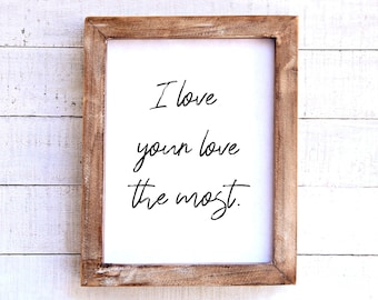Me encanta su amor la letra más canciones impresión, decoración del dormitorio, decoración, arte digital imprimible, cartel de la canción, cita