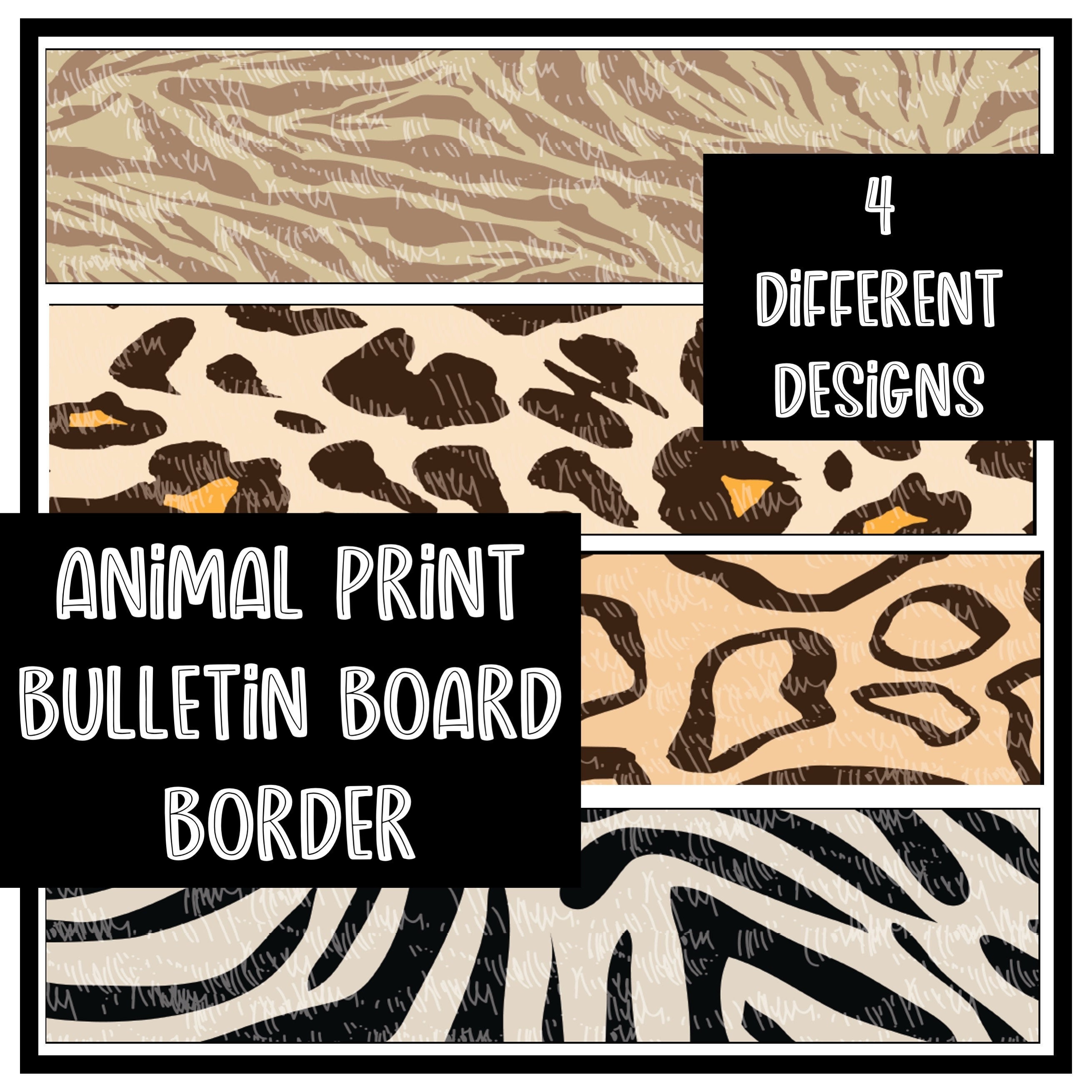 Zebra Print Border Printable
