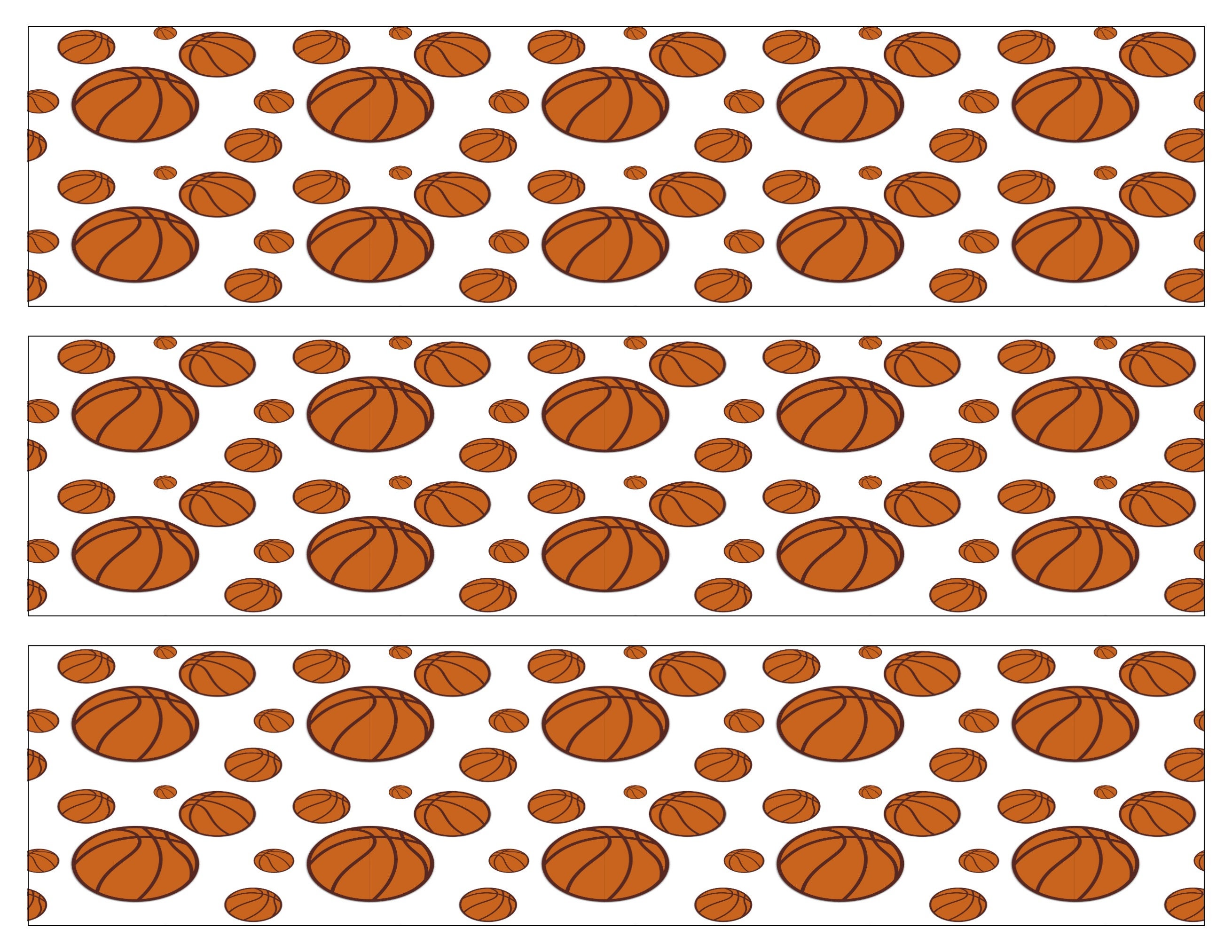 Basketball Bulletin Board Border 4 Printable Designs Etsy