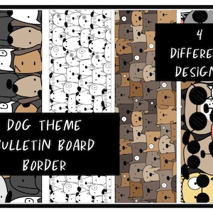 Dog Theme Bulletin Board Border 4 Printable Designs