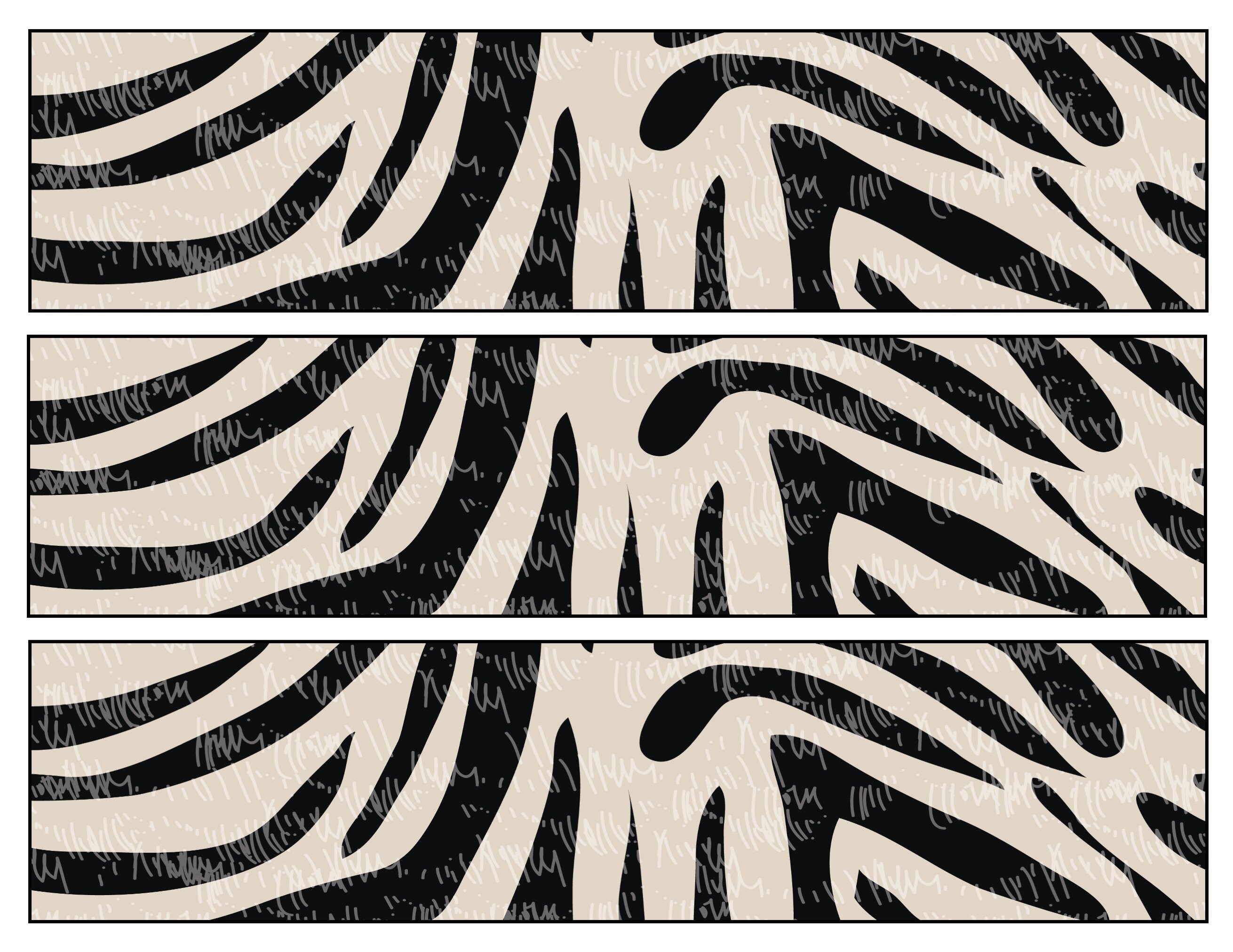 Animal Print Bulletin Board Border 4 Printable Designs Etsy