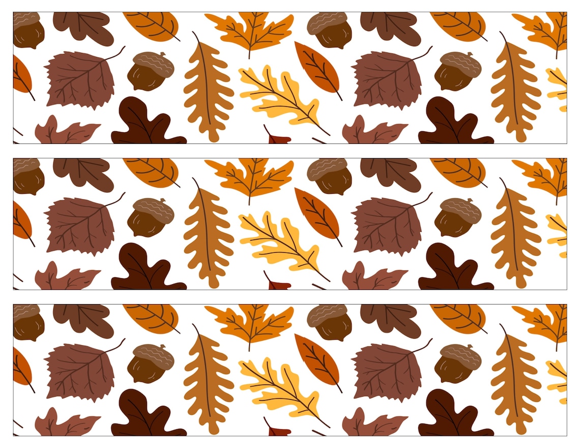 Autumn Leaves Bulletin Board Border 6 Printable Designs (Download Now