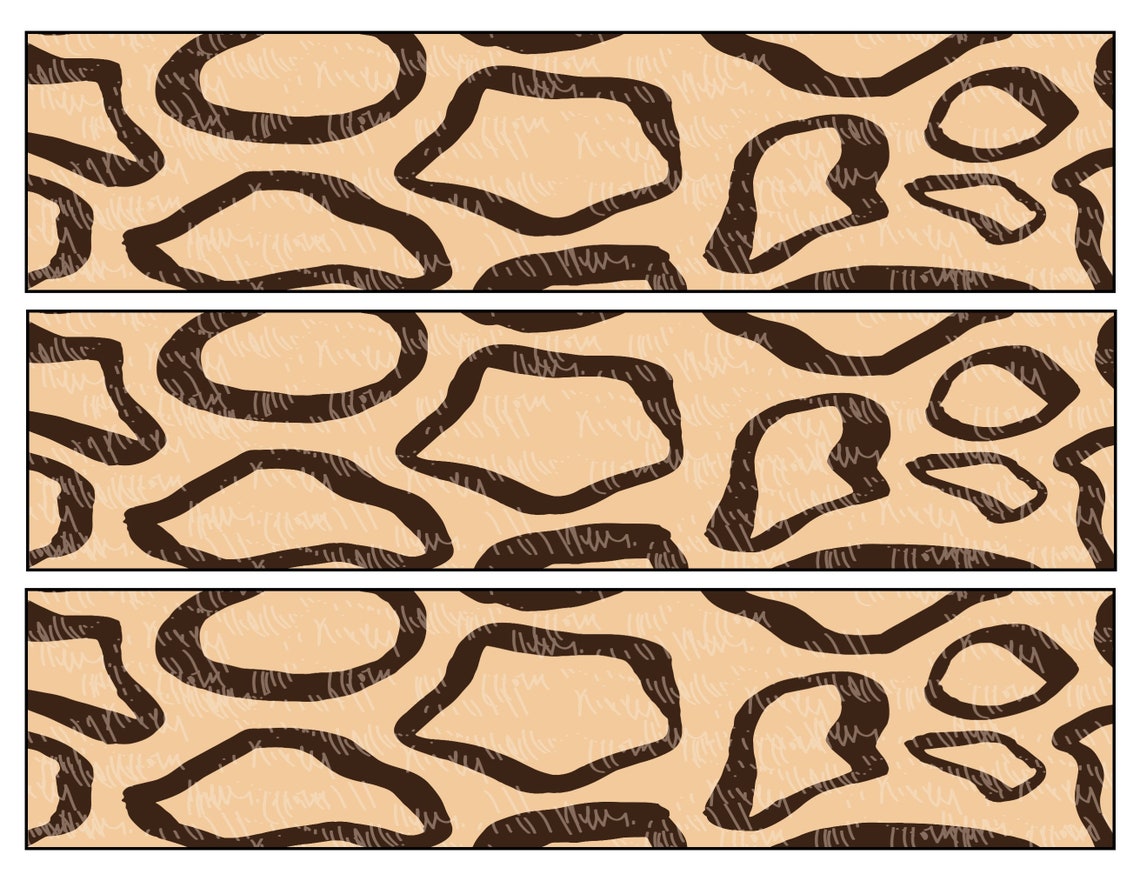 Animal Print Bulletin Board Border 4 Printable Designs Etsy