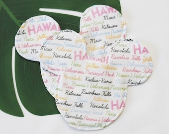 Mouse Coasters | Kawaii Room Decor | Hawaiian Coaster | Aulani Coaster | Tropical Decor | Mouse Ears | Unique Gift | Mouse Decor