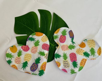 Mouse or Heart Coasters | Hawaiian Print Mouse | Valentines Gift | Aulani Coaster | Set of 2 or 4