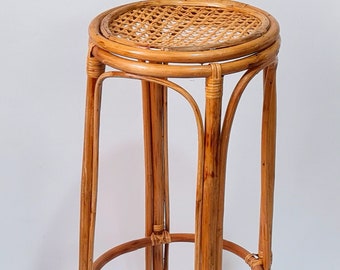 Rattan bamboo Stool, Cane Stool Bamboo, Bar Stool, Bar Chair, Counter Stool