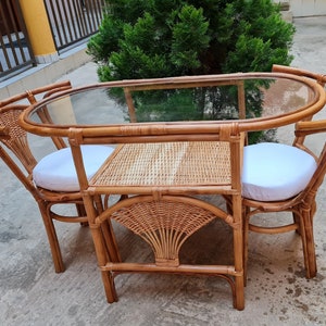 Rattan furniture dining set shop
