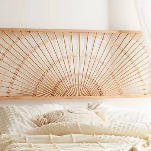 Bohemian Headboard Rattan Bamboo Headboard Cane Headboard Etsy