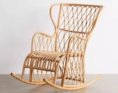 Rattan rocking chair, Bamboo rocking chair, cane rocking chair, Rattan bamboo furniture