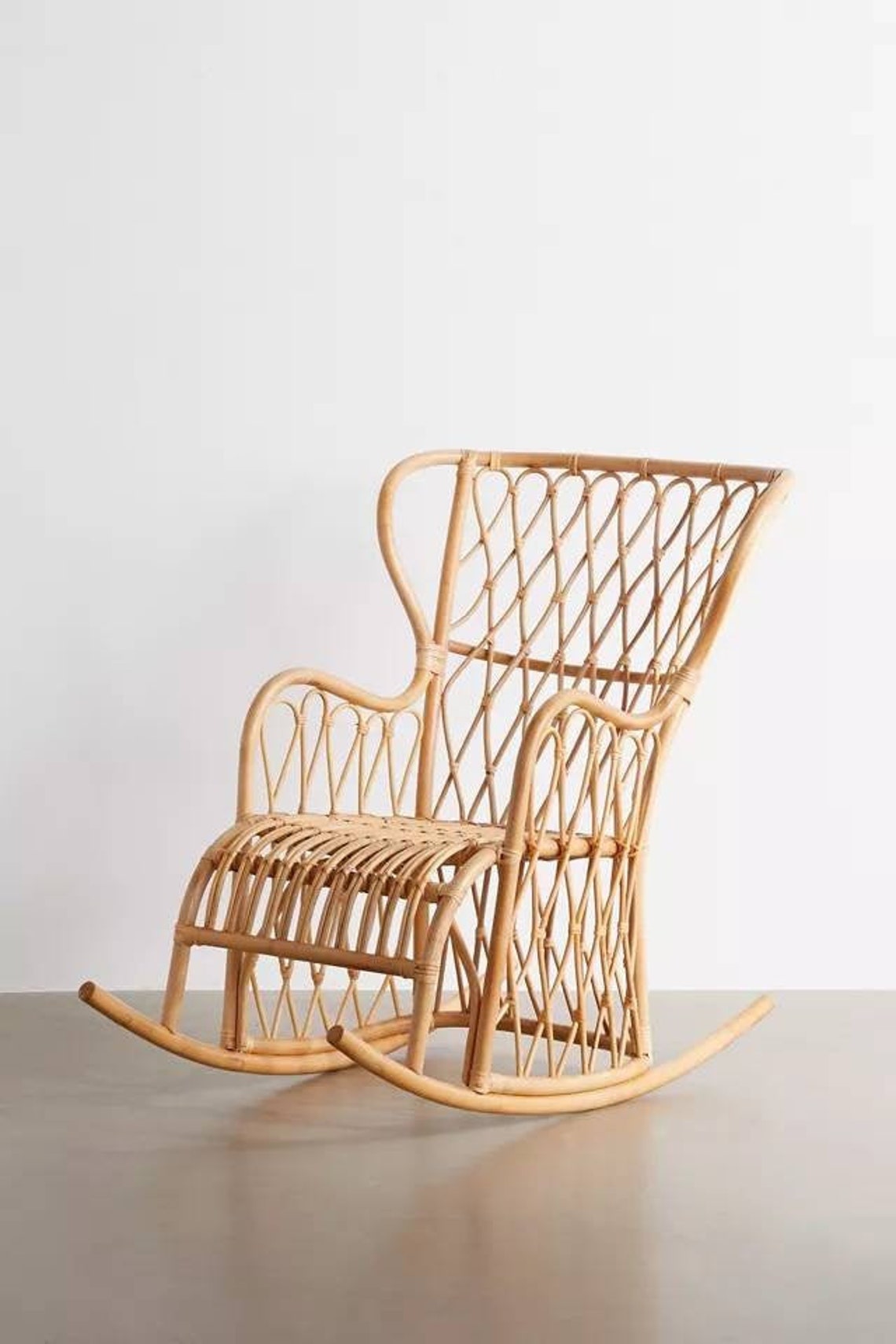 Rattan Rocking Chair Bamboo Rocking Chair Cane Rocking - Etsy