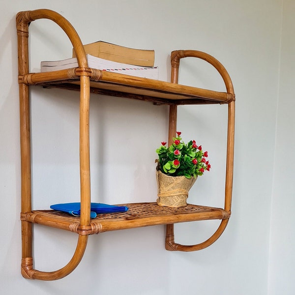 Rattan Wall Shelf Etsy