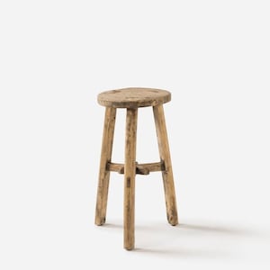 Three Legged wooden Stool, Stylish wooden stool, old wooden Stool, plant stand, Chinese wooden stool