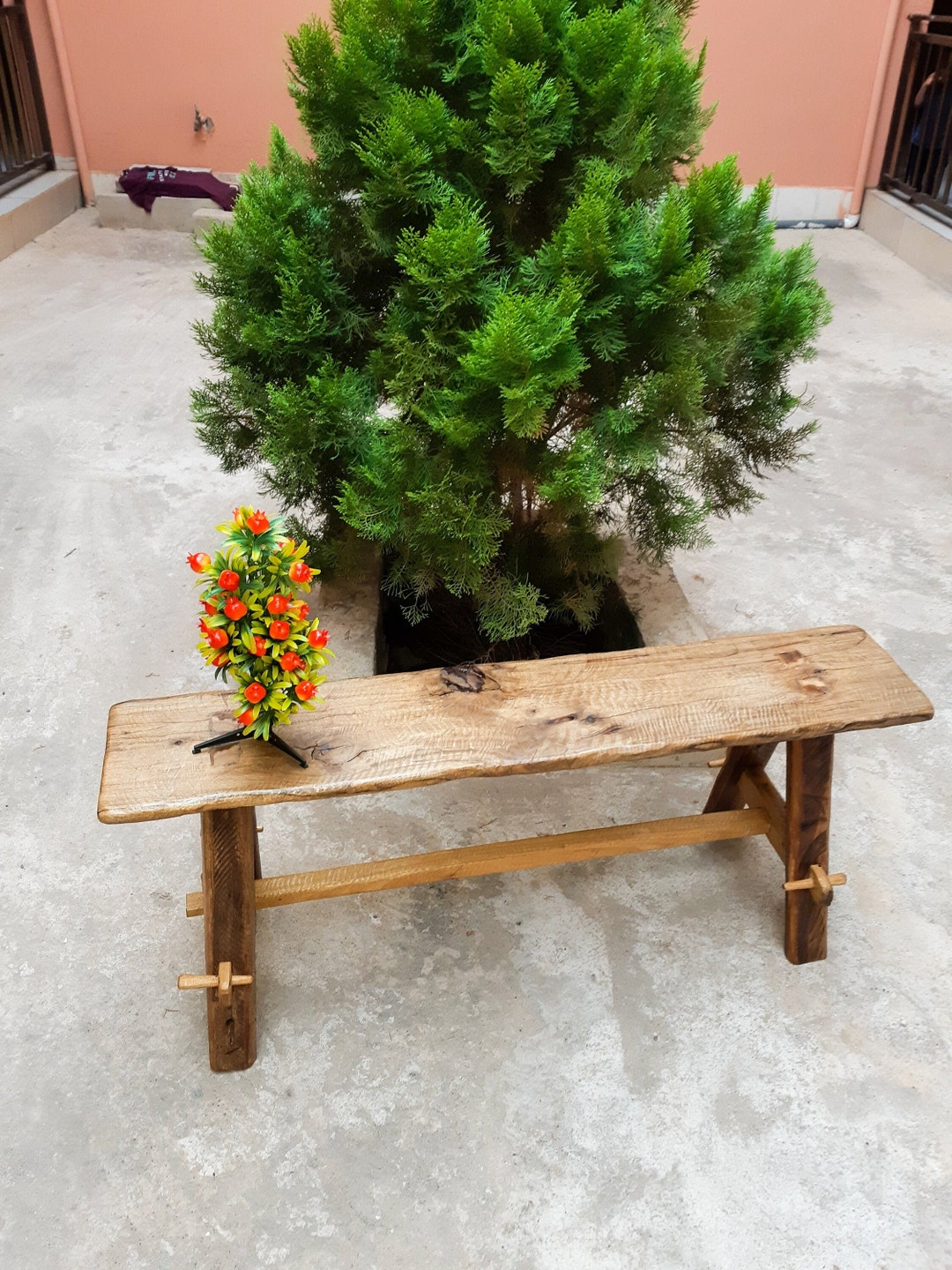 Tropical Wooden Bench Console Table Bench Ofram Wooden Benches Rustic