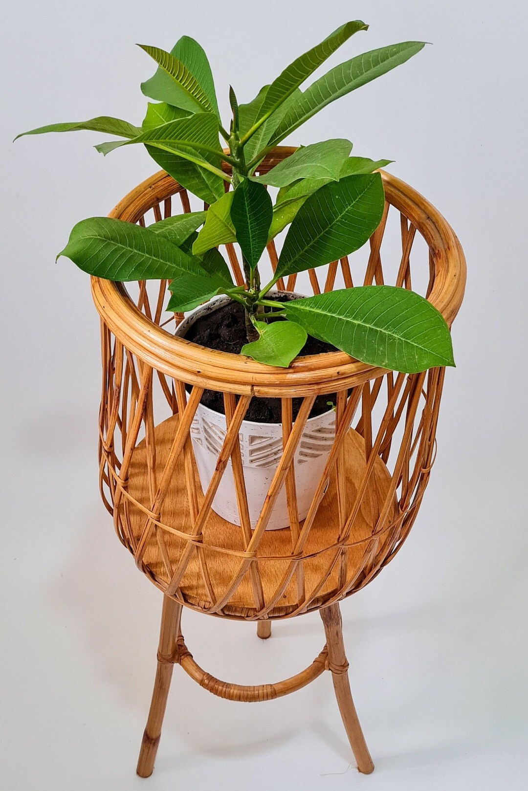 Bamboo Flower Stand Rattan Flower Stand Wicker Flower Stand Etsy