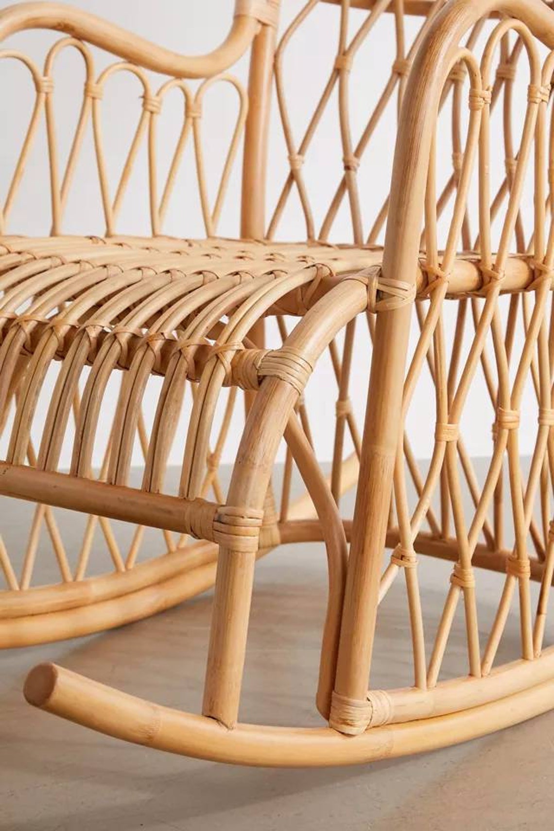 Rattan Rocking Chair Bamboo Rocking Chair Cane Rocking - Etsy