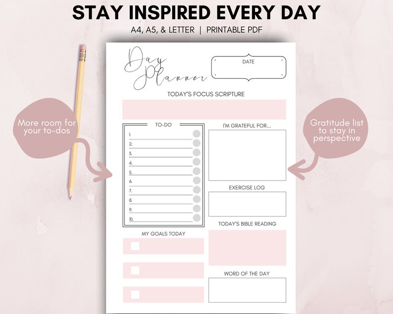 Christian Day Planner Printable