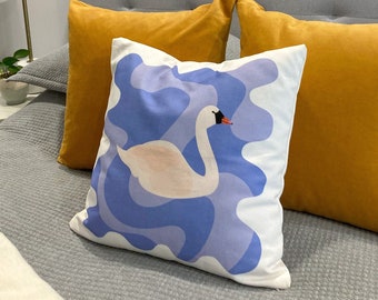 Swan Cushion cover, Pillow Cover