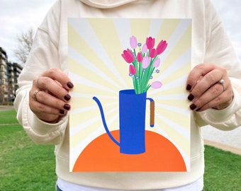 Tulip Physical Art Print, Floral Poster
