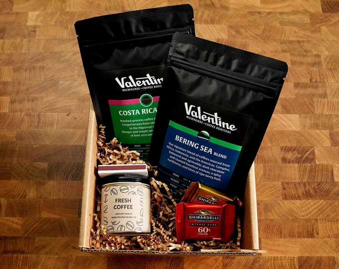 Coffee Gift Box, Mother's Day, with Chocolates, Candle