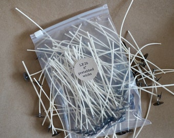 LX 26, 6" Pretabbed Candle Wicks for Pillar Candles