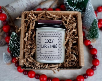 Cozy Christmas, 4oz, 8oz, 16oz, Gift Wrapped with Card