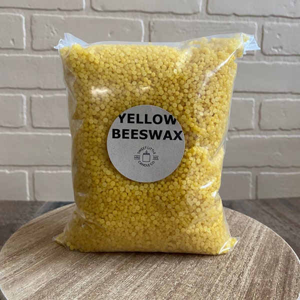 USA Beeswax Pellets, Yellow 8oz, 12oz, 1lb, 2lbs, 5lbs, 10lbs, 20lbs, 30lbs