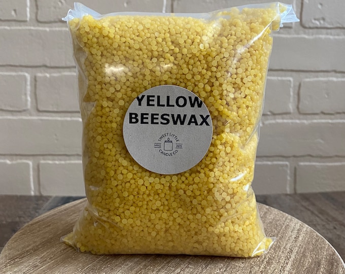 USA Beeswax Pellets, Yellow 8oz, 12oz, 1lb, 2lbs, 5lbs, 10lbs, 20lbs, 30lbs