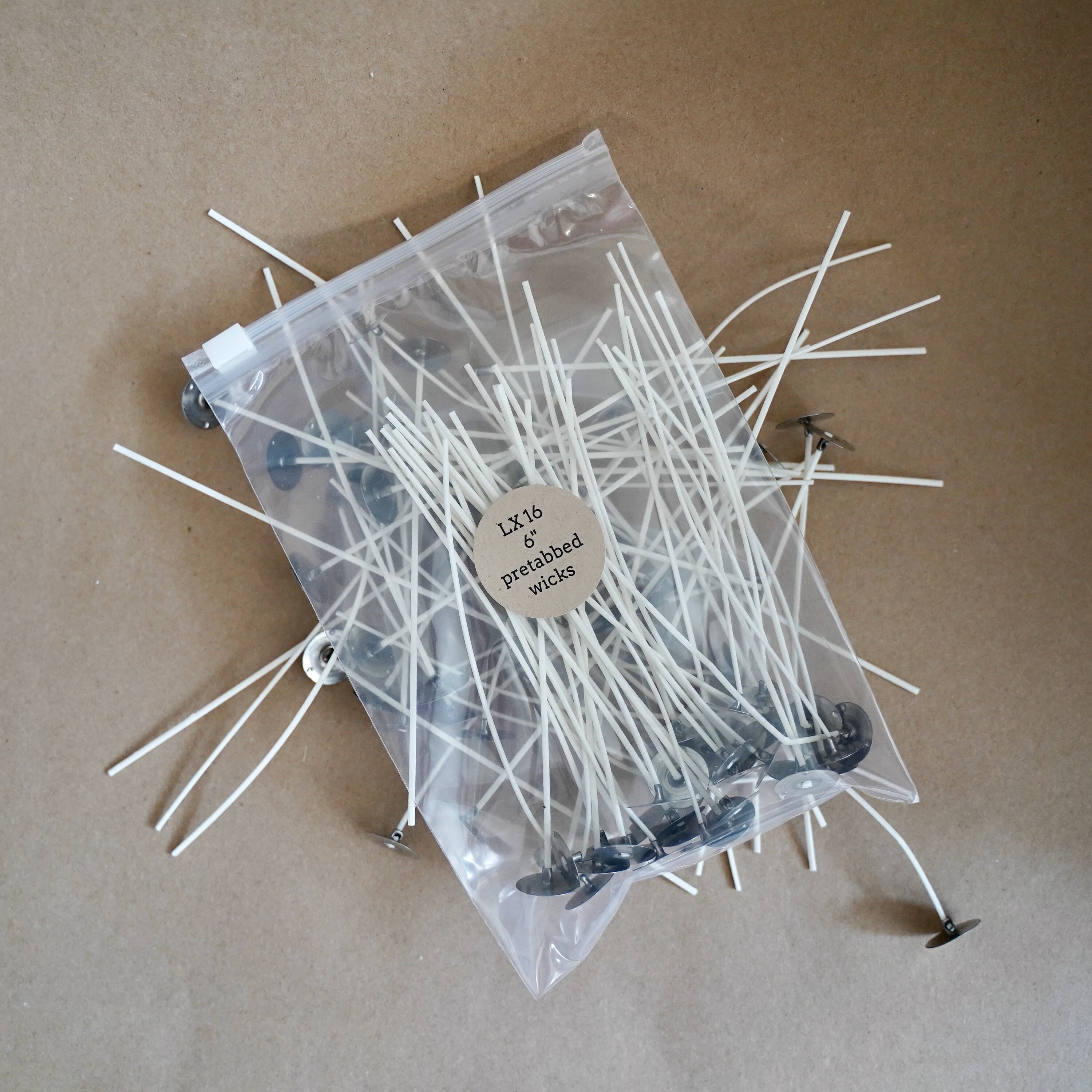 LX 16, 6 Pretabbed Candle Wicks for Votive Candles