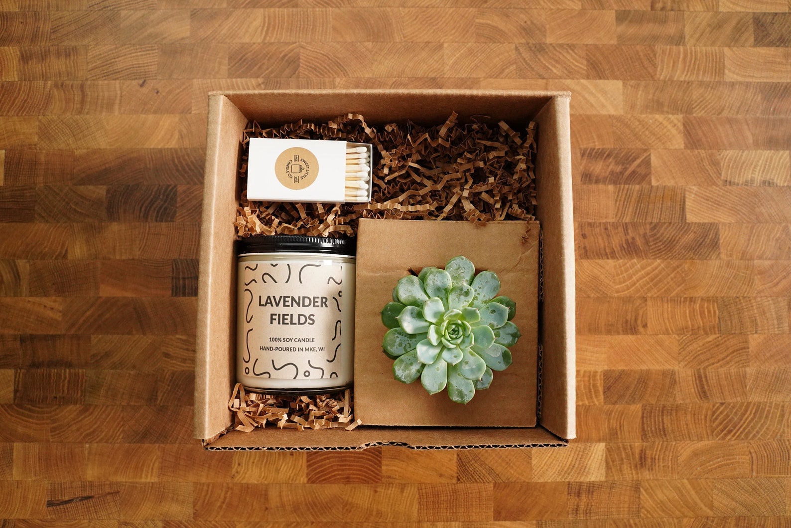 4. Succulents Memorial Candle Gift Set
