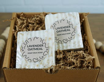Two Bars of Lavender Soap, Gift Wrapped with Card