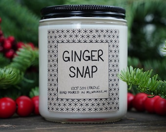 Ginger Snap Soy Candle, With Free Handwritten Card