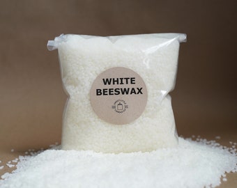 USA Beeswax Pellets for Candlemaking, White 8oz, 12oz, 1lb, 2lbs, 5lbs, 10lbs, 20lbs, 30lbs