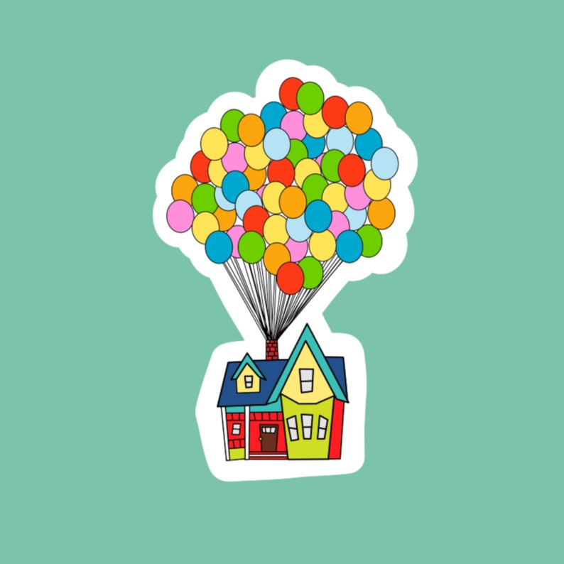 Mini Up House with Balloons Disney Inspired Sticker Disney UP Etsy