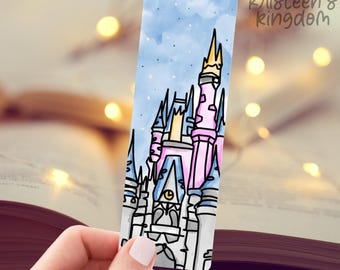 Watercolor Castle Bookmark // Fantasy Fairy Tale Book Page Holder, Aesthetic Reading Accessories, Unique Gift for Reader