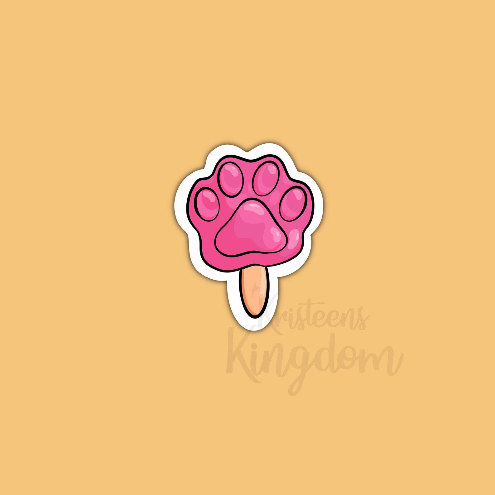 Mini Pink Paw Popsicle Zootopia Disney Inspired Sticker Etsy