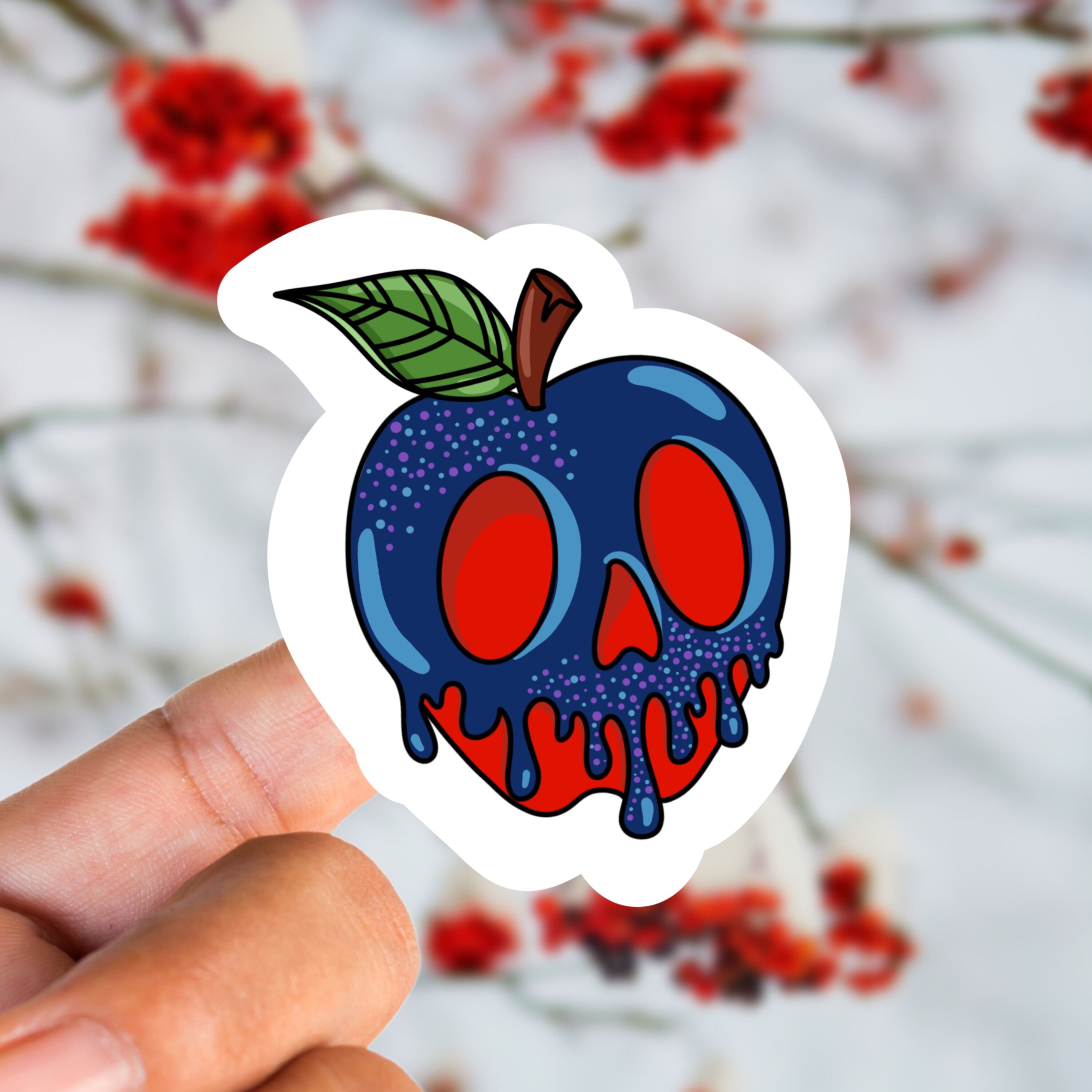 Poisonous Apple Sticker Waterproof Laptop Planner Water Etsy