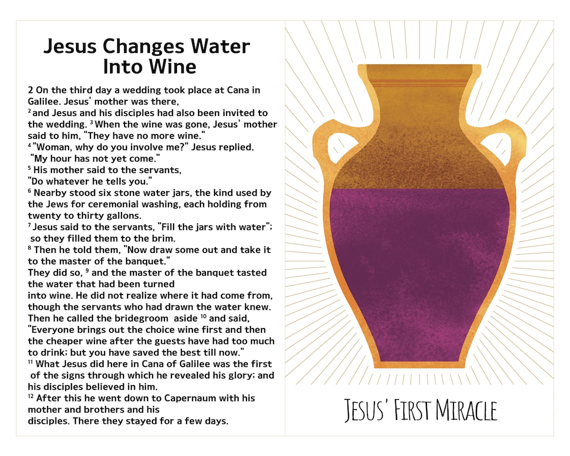 Water Into Wine, Water to Wine, Sunday School, Sunday School Craft